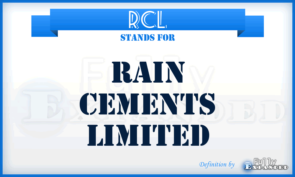 RCL - Rain Cements Limited