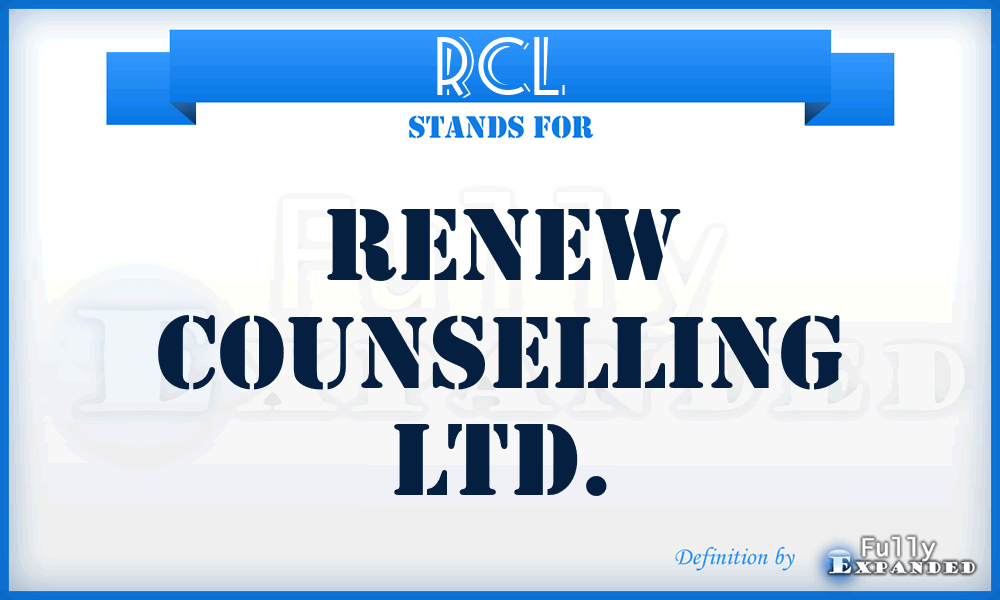 RCL - Renew Counselling Ltd.