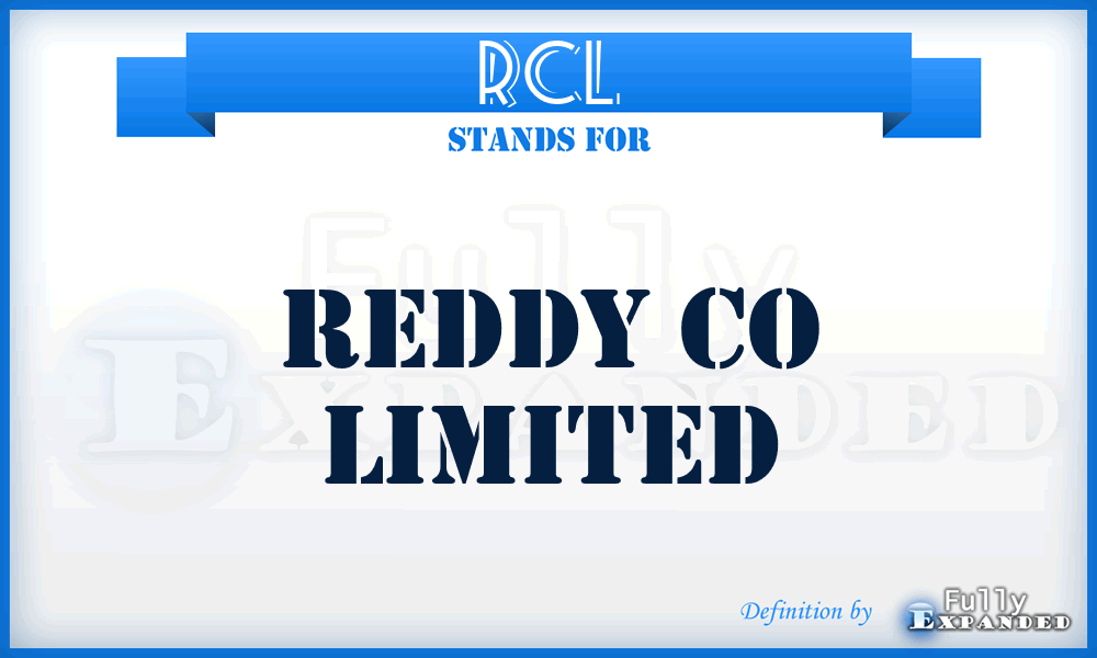 RCL - Reddy Co Limited