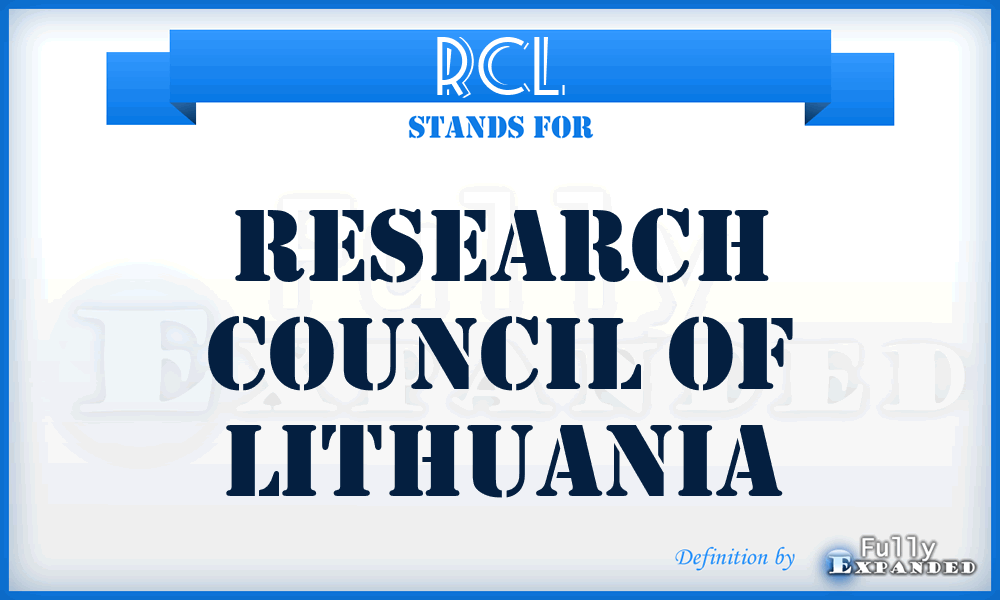 RCL - Research Council of Lithuania