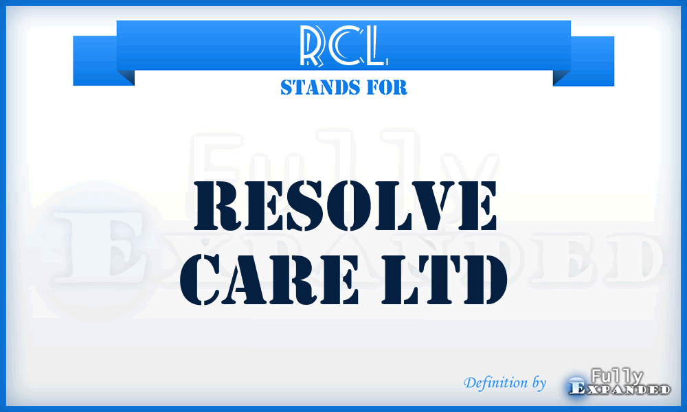 RCL - Resolve Care Ltd