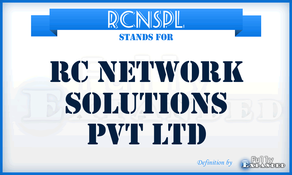 RCNSPL - RC Network Solutions Pvt Ltd