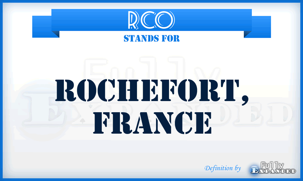 RCO - Rochefort, France