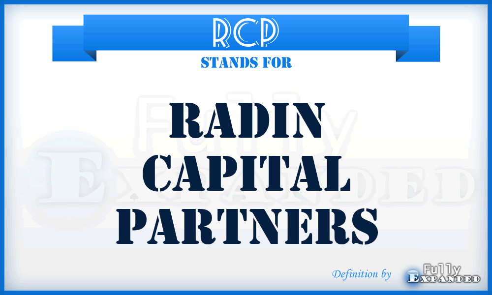 RCP - Radin Capital Partners