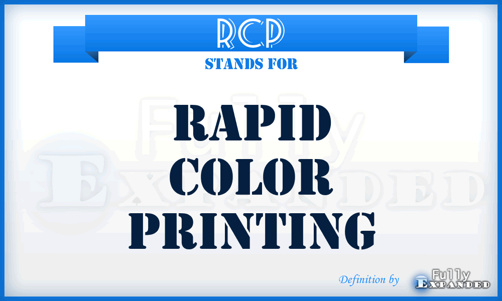 RCP - Rapid Color Printing