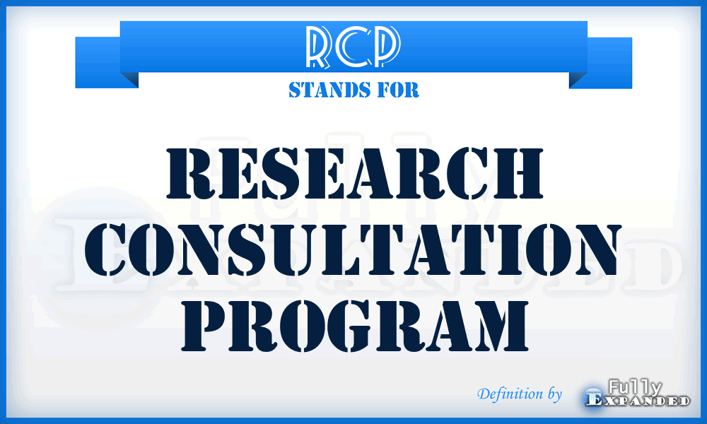RCP - Research Consultation Program