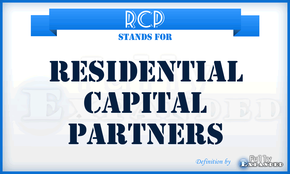 RCP - Residential Capital Partners