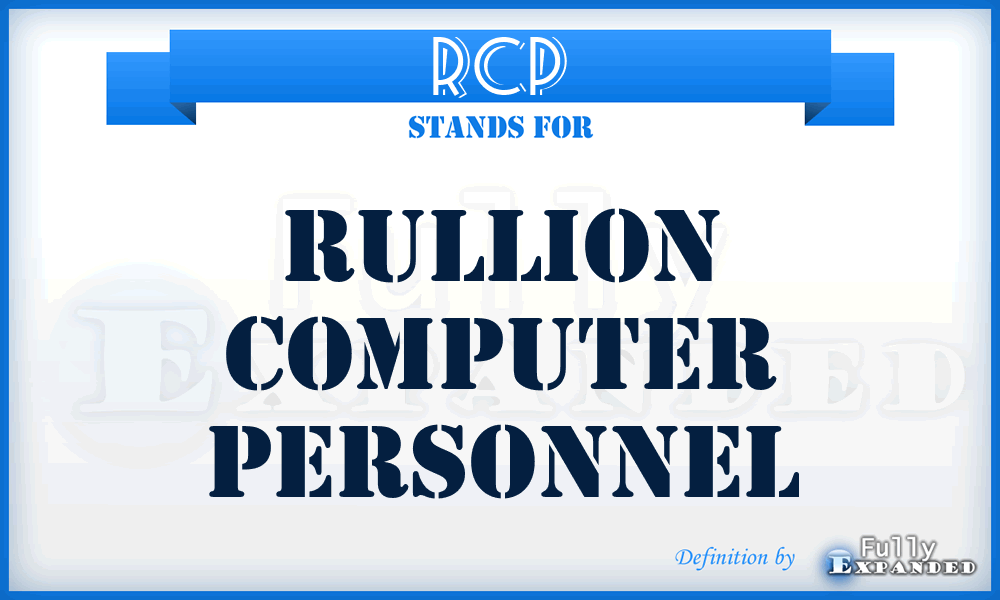 RCP - Rullion Computer Personnel