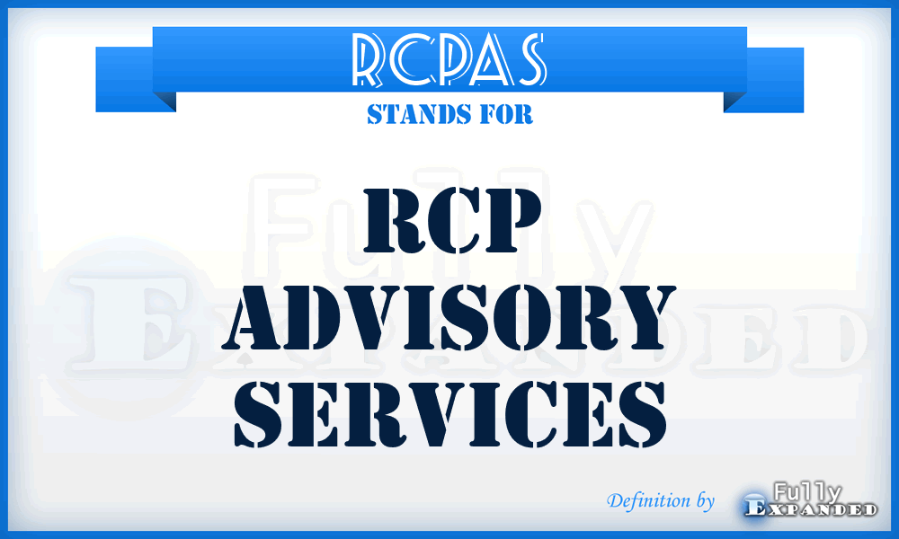 RCPAS - RCP Advisory Services