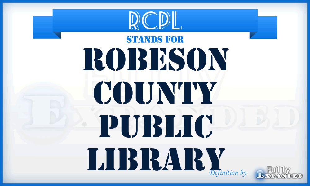 RCPL - Robeson County Public Library