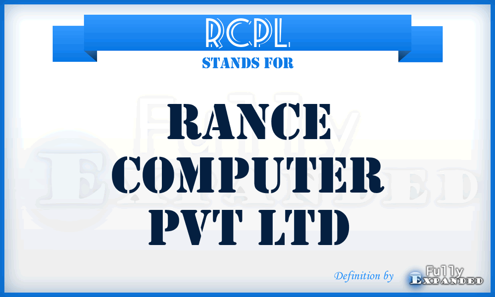 RCPL - Rance Computer Pvt Ltd