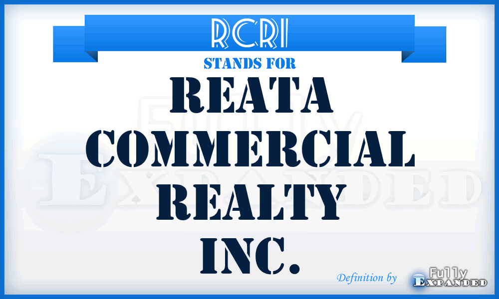 RCRI - Reata Commercial Realty Inc.
