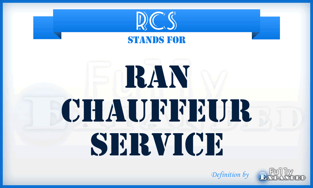 RCS - Ran Chauffeur Service