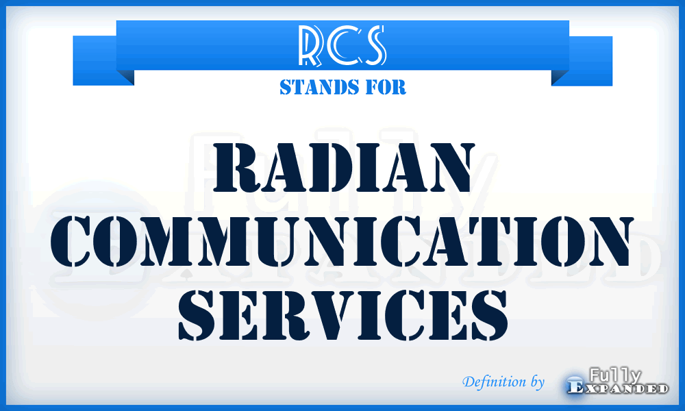 RCS - Radian Communication Services