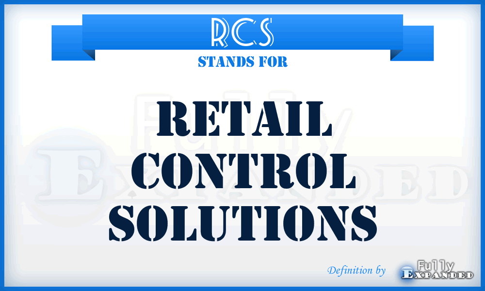 RCS - Retail Control Solutions