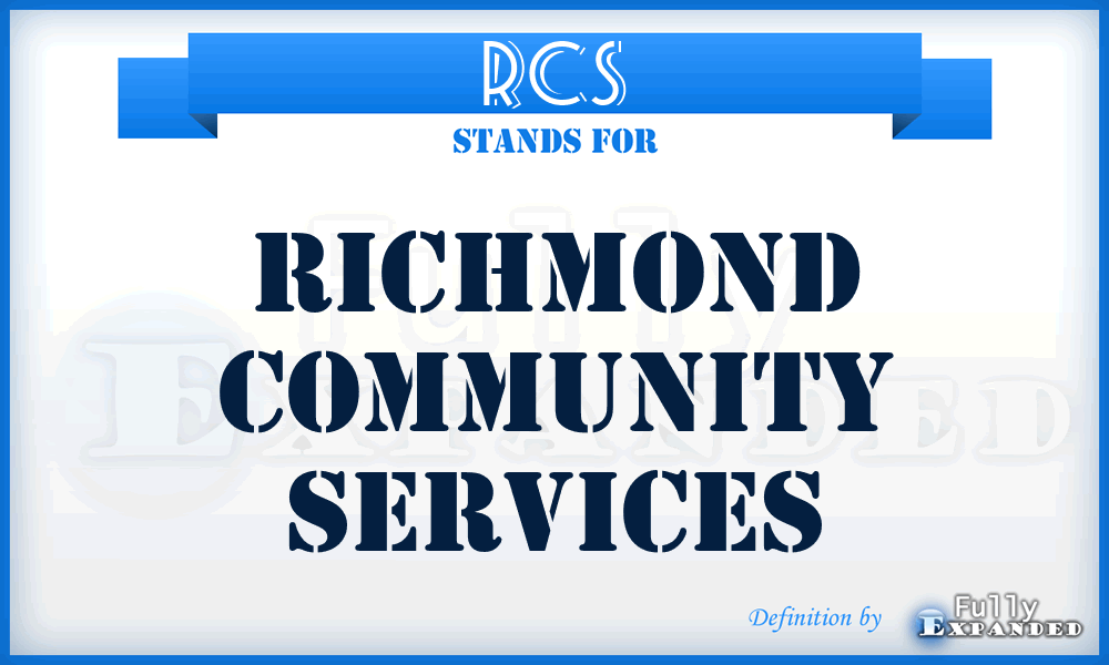 RCS - Richmond Community Services