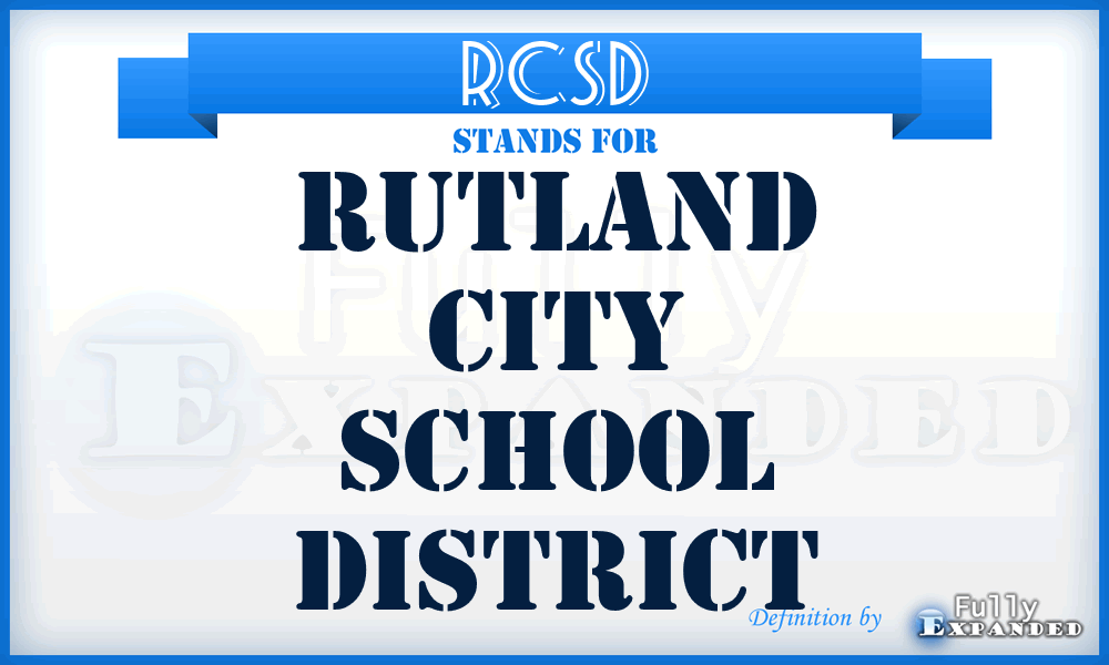 RCSD - Rutland City School District