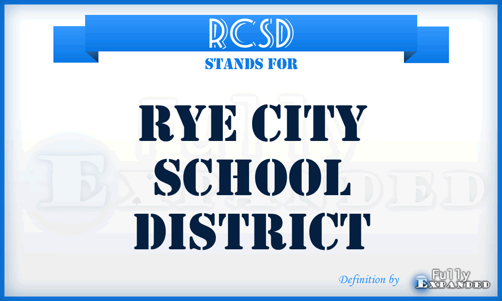 RCSD - Rye City School District