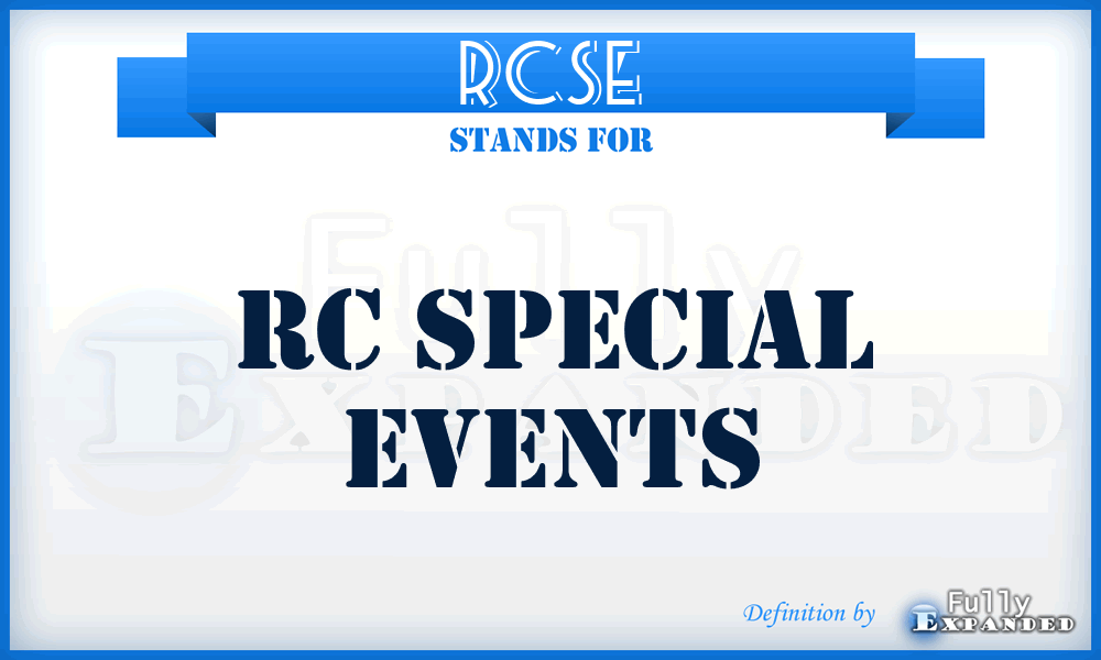 RCSE - RC Special Events