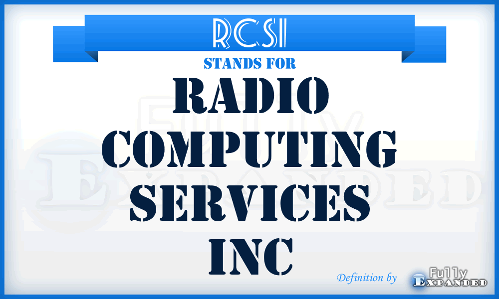 RCSI - Radio Computing Services Inc