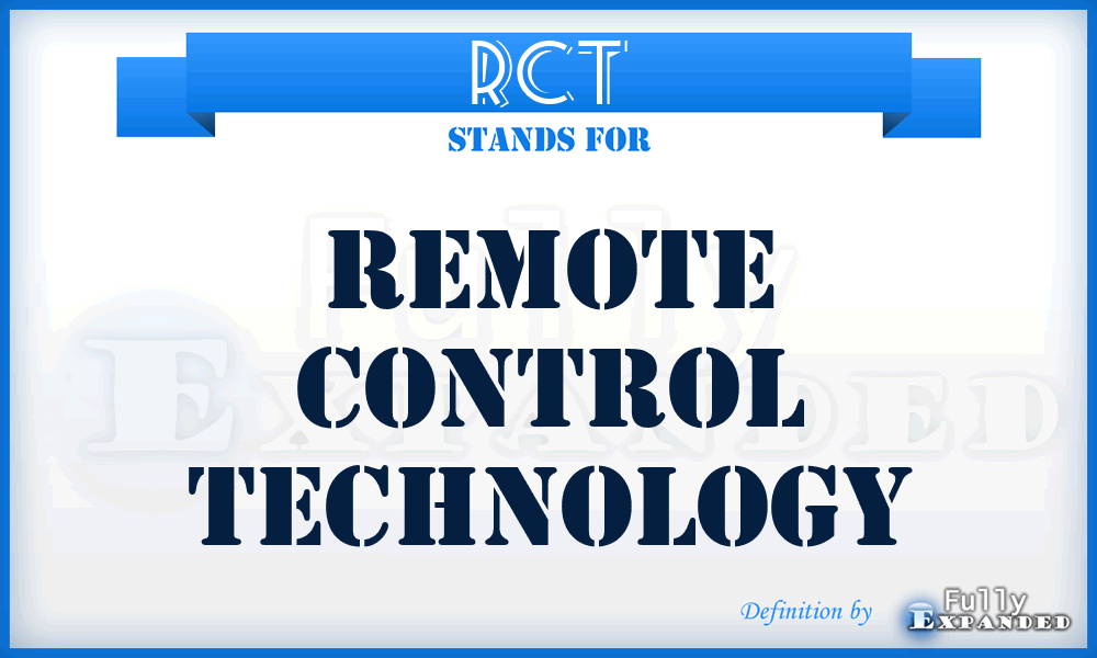 RCT - Remote Control Technology