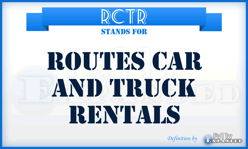 RCTR - Routes Car and Truck Rentals
