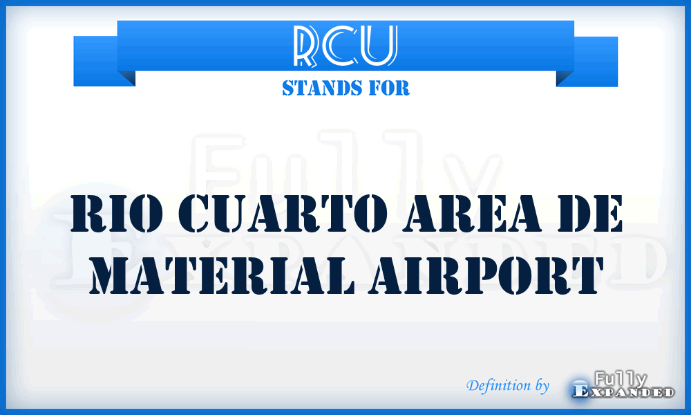 RCU - Rio Cuarto Area De Material airport