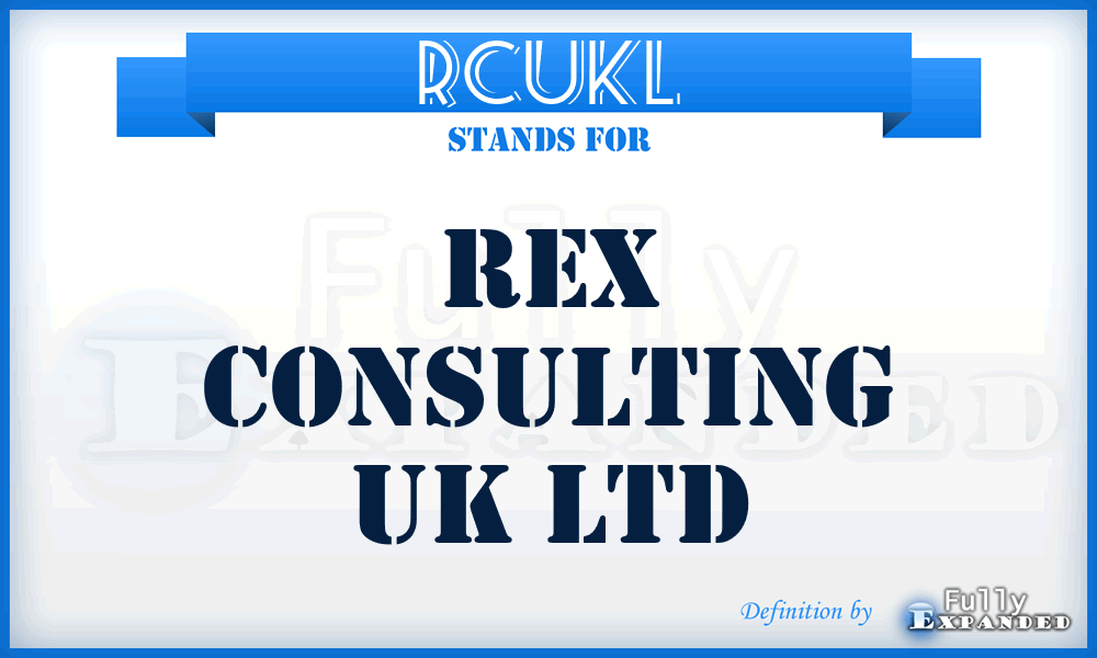 RCUKL - Rex Consulting UK Ltd