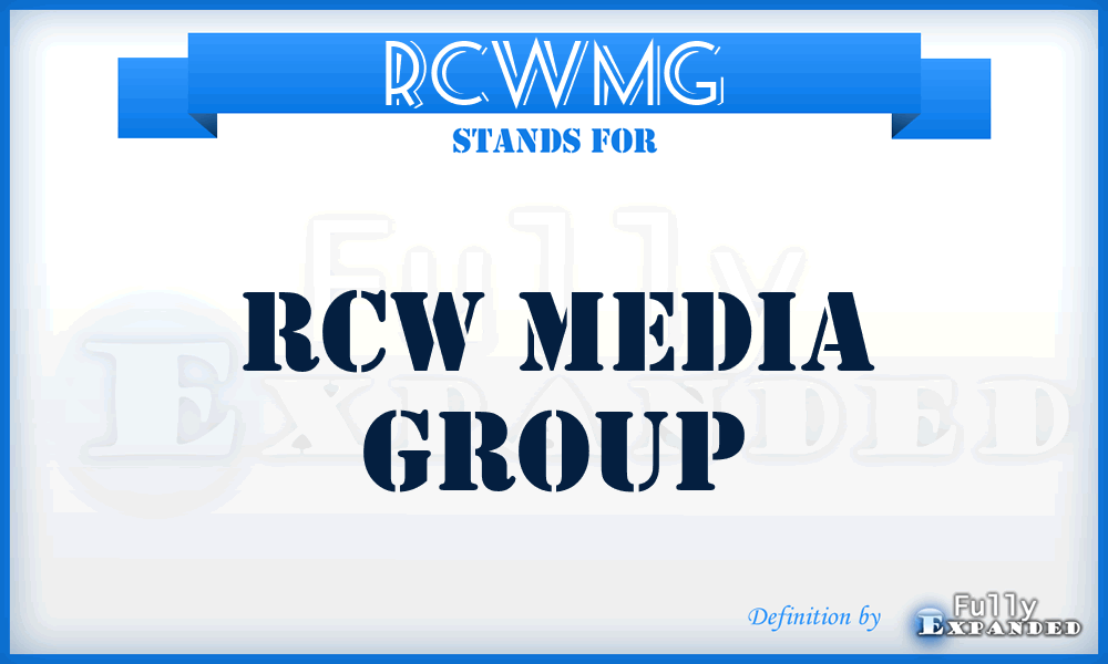 RCWMG - RCW Media Group