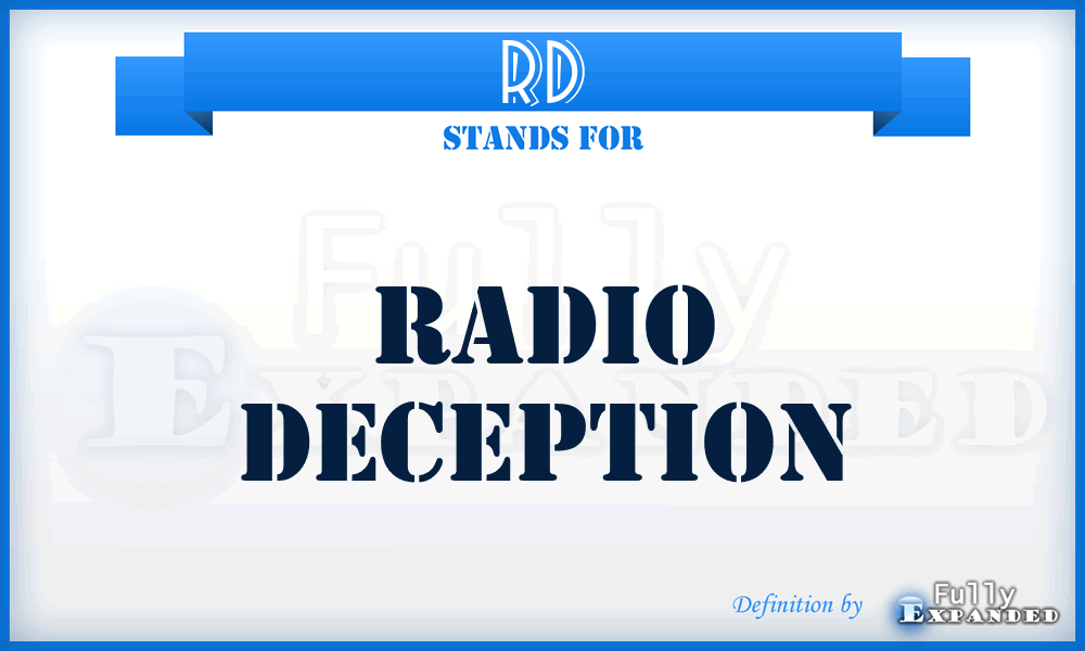 RD - Radio Deception