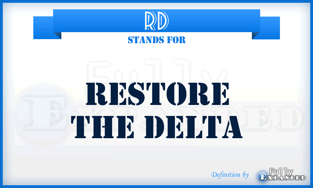 RD - Restore the Delta