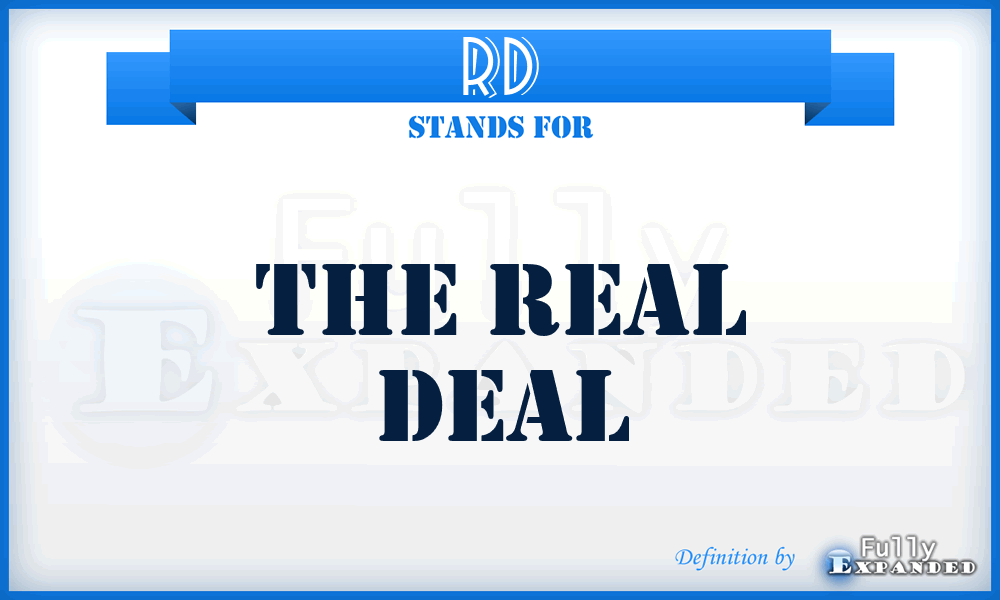 RD - The Real Deal