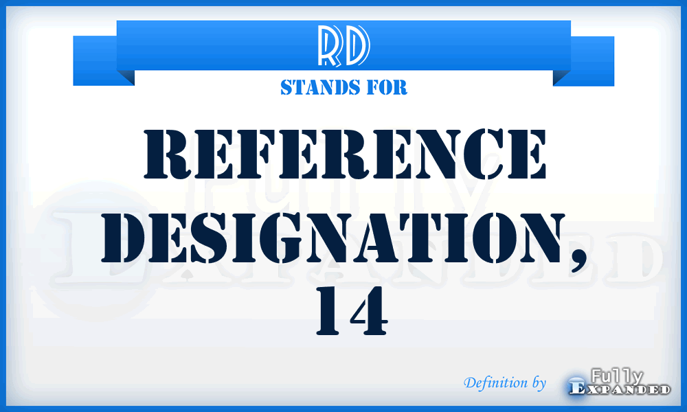 RD - reference designation, 14