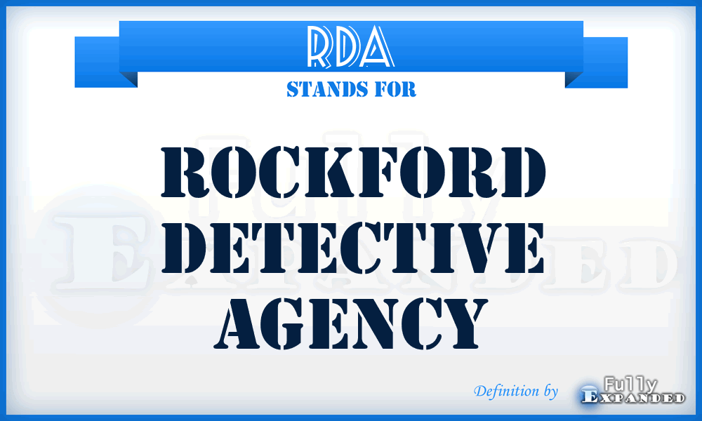 RDA - Rockford Detective Agency