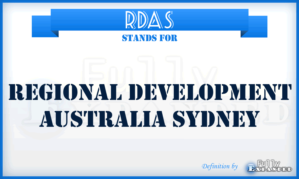 RDAS - Regional Development Australia Sydney