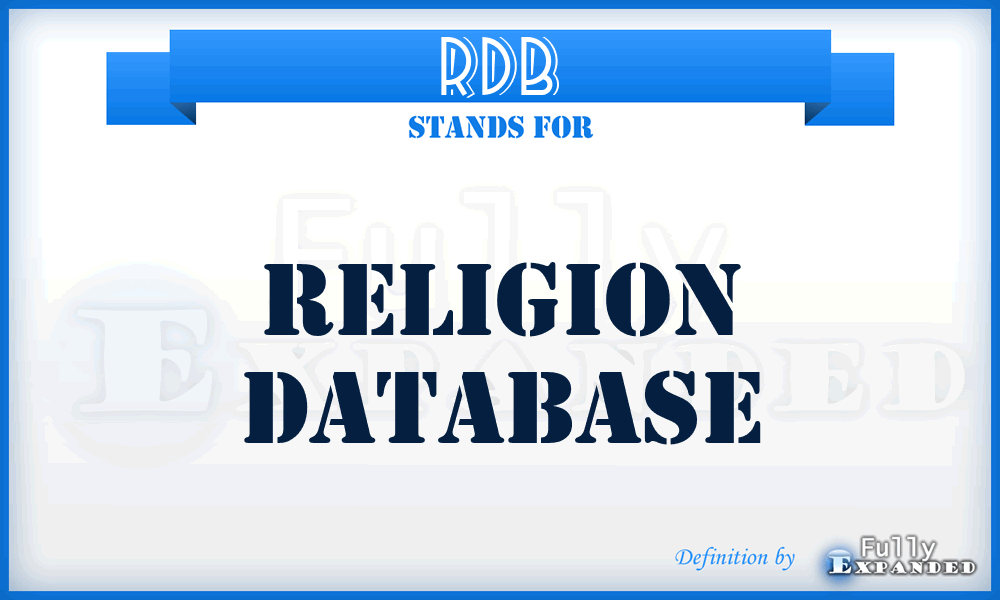 RDB - Religion Database