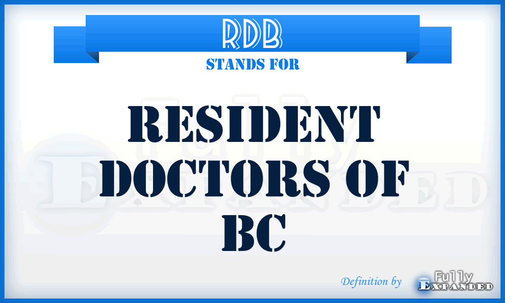 RDB - Resident Doctors of Bc