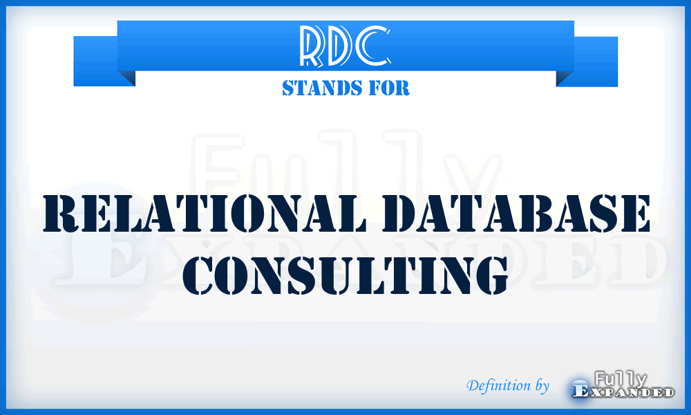 RDC - Relational Database Consulting