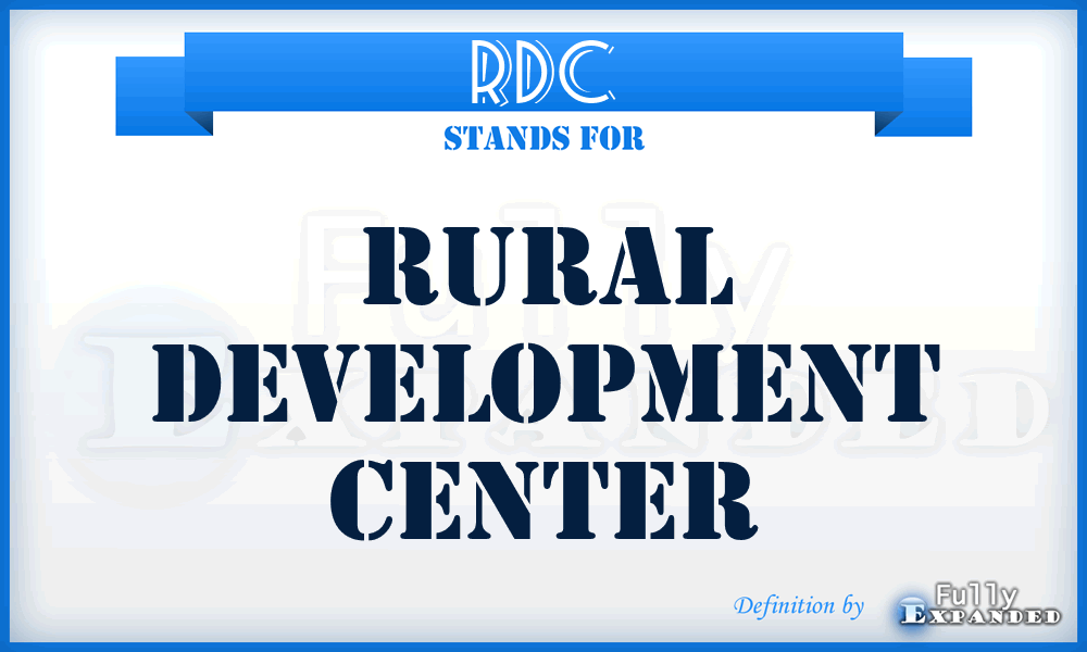 RDC - Rural Development Center