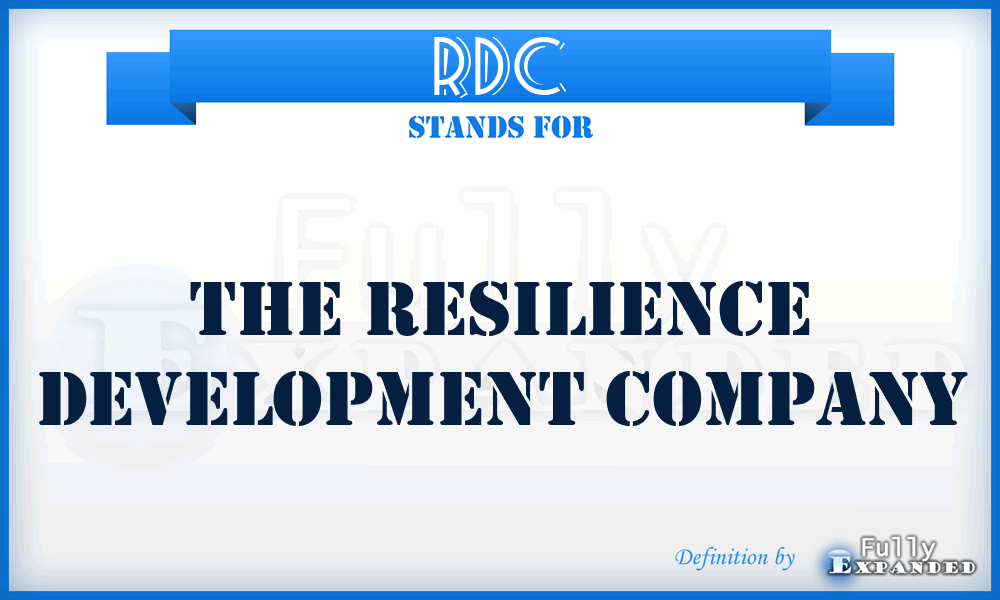 RDC - The Resilience Development Company