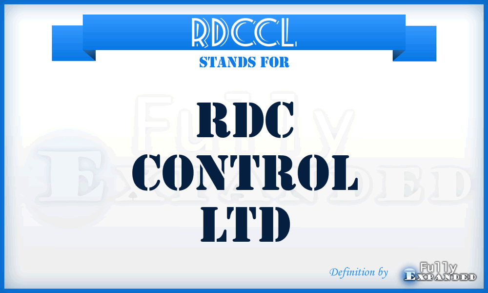 RDCCL - RDC Control Ltd