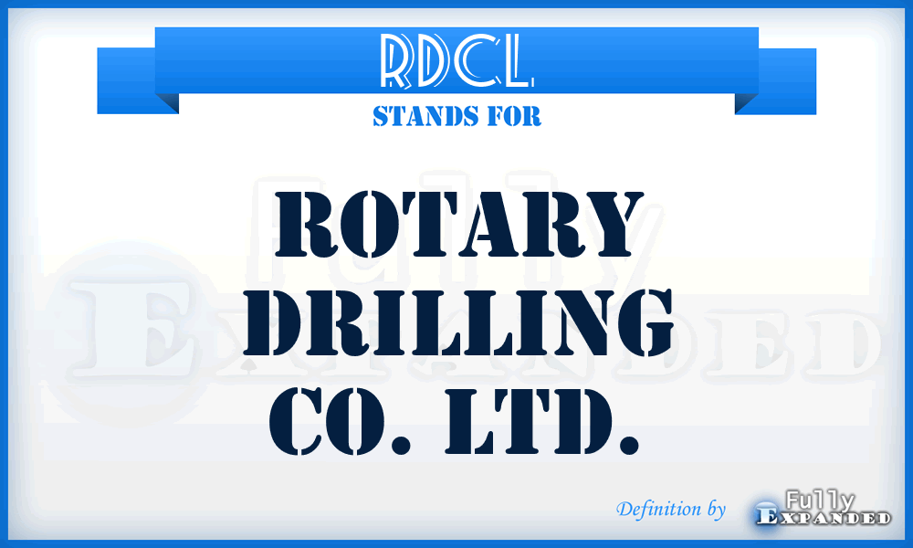 RDCL - Rotary Drilling Co. Ltd.