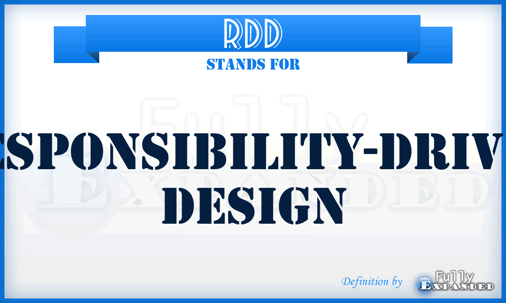 RDD - Responsibility-Driven Design