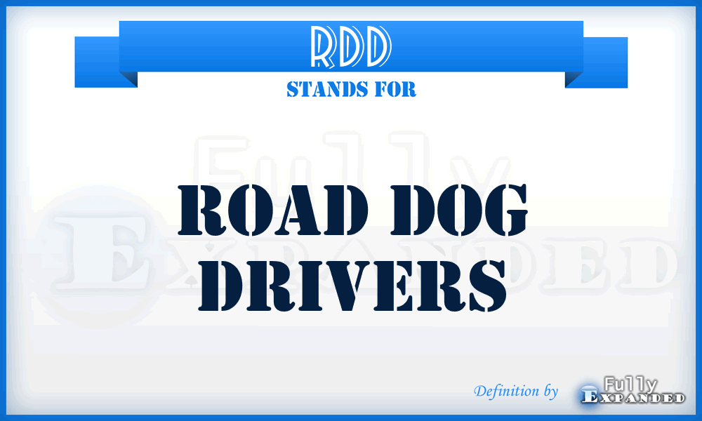 RDD - Road Dog Drivers