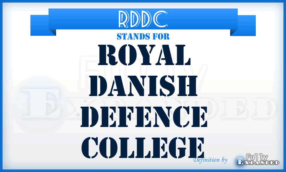 RDDC - Royal Danish Defence College