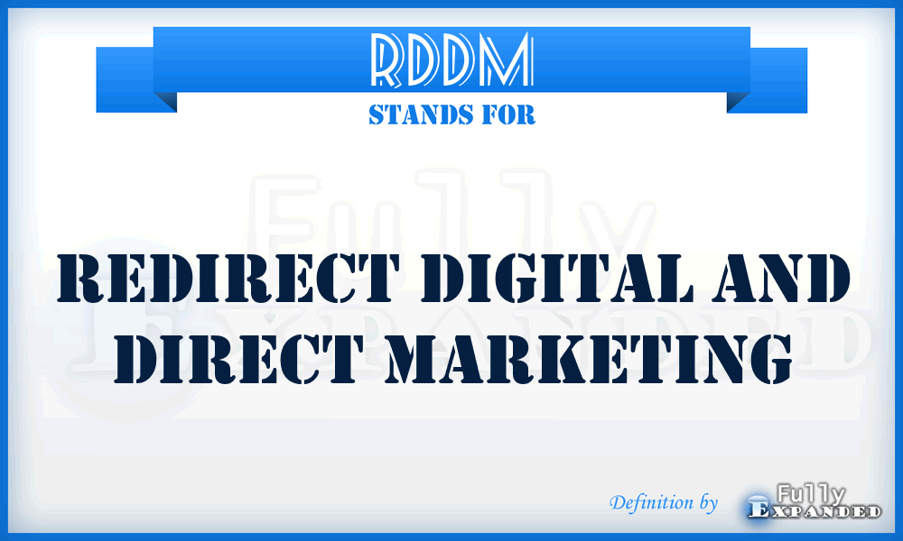 RDDM - Redirect Digital and Direct Marketing