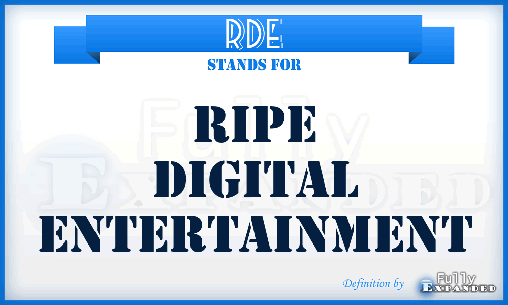 RDE - Ripe Digital Entertainment