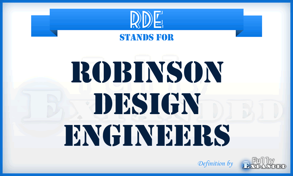 RDE - Robinson Design Engineers