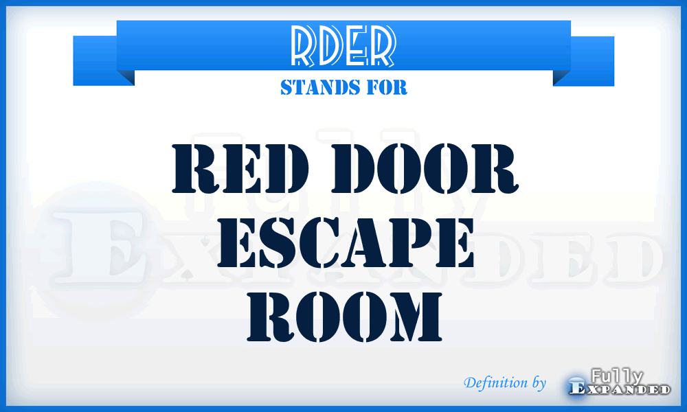 RDER - Red Door Escape Room