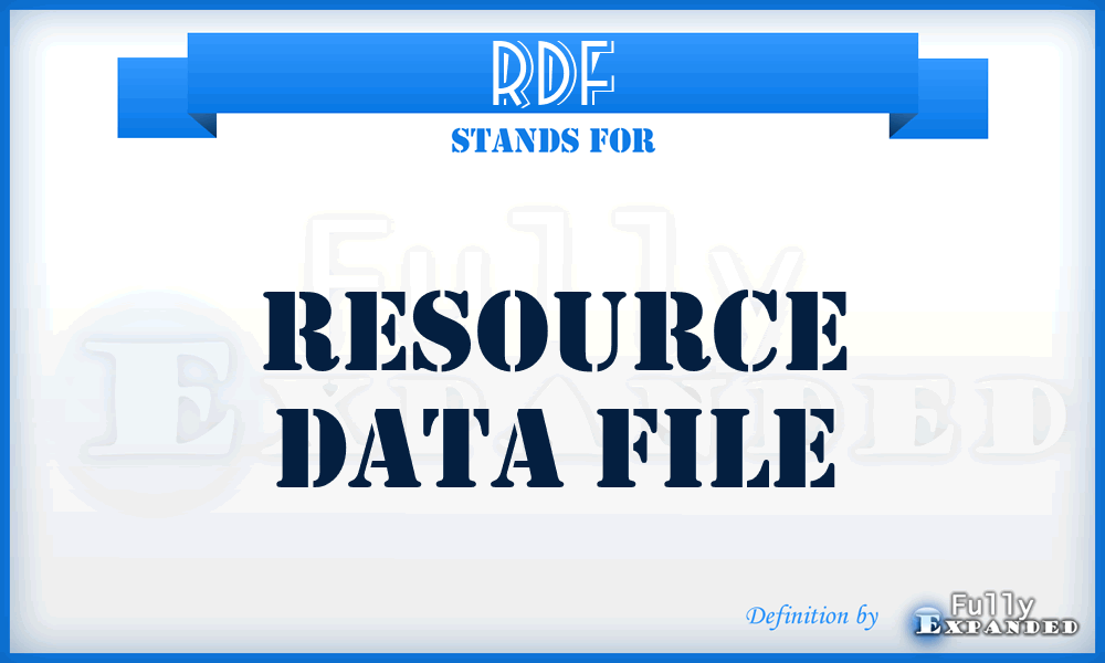 RDF - Resource Data File